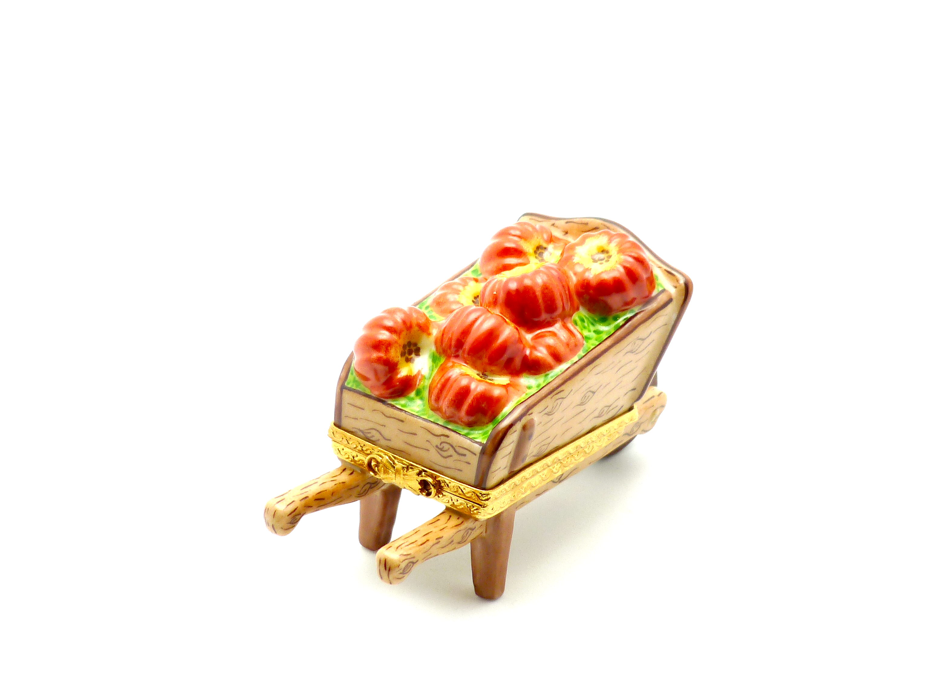 Wheelbarrow with pumpkins